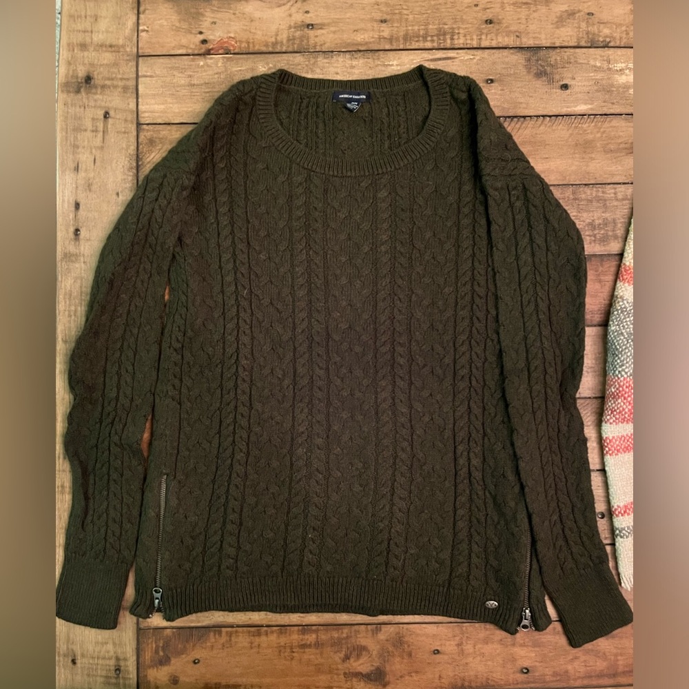 Green Wool/cotton Sweater